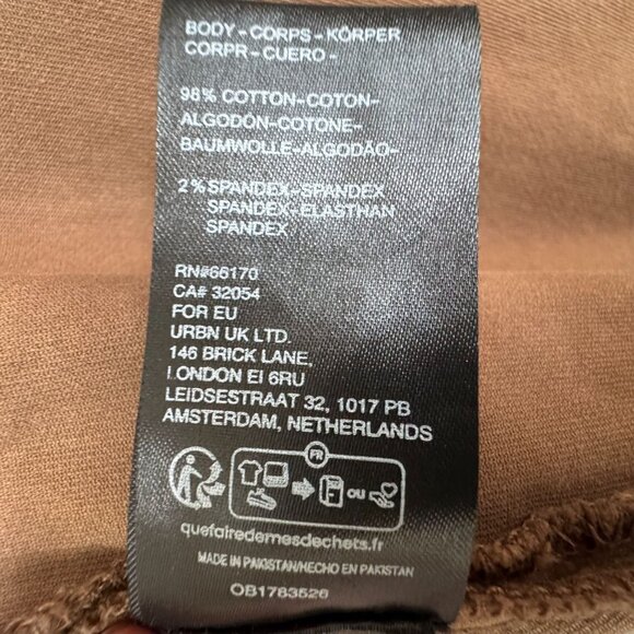 Free People In My Feelings Brown Cropped Bootcut Stretch Corduroy Pant Large - Picture 11 of 13